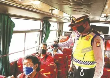 Selama Pelarangan Mudik, Sembilan Bus AKAP Diminta Putar Balik