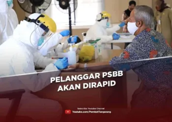 Pelanggar PSBB di Kota Tangerang Kena Sanksi Rapid Test