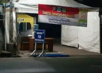 Posko Check Point PSBB Kota Tangsel Disetop