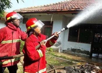 Gudang Pakan Udang di Cinangka Ludes Terbakar