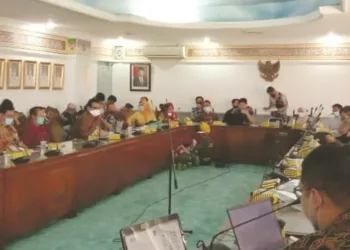 EVALUASI SAKIP: Evaluasi SAKIP dan Reformasi Briokrasi secara virtual, di Aula KH. Syam’un, Minggu (30/8). (ISTIMEWA)