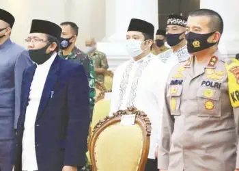 BERIKAN YANG TERBAIK: Walikota Tangerang Arief Wismansyah saat menghadiri pembukaan MTQ XVII Provinsi Banten, Senin (10/8). (ISTIMEWA)