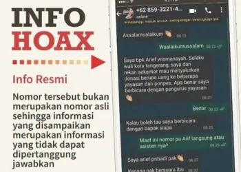 HOAKS DAN KONFIRMASI: Salah satu hoaks yang sempat beredar. (ISTIMEWA)