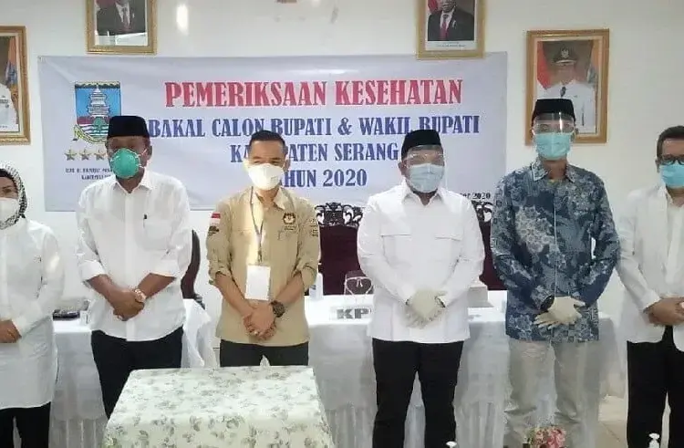 Tes Kesehatan, Dua Paslon Pilkada Kabupaten Serang Ditangani 33 Dokter