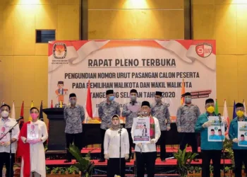 Pengundian Nomor Urut Pasangan Pilkada Tangsel