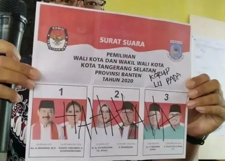 KPPS Temukan Surat Suara Bertuliskan "Korup Lu Pada"