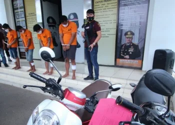 10 Kali Gasak Motor, 4 Pelaku Ditangkap, 2 Orang Diantaranya Residivis