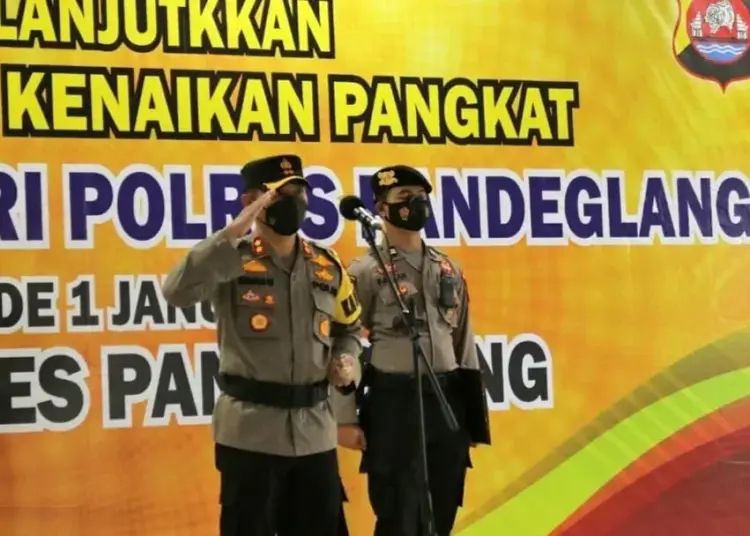 107 Personel Polres Pandeglang Diganjar Naik Pangkat