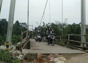 Jembatan Apus di Desa Sukamekarsari yang Rusak Bakal Diperbaiki