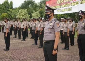 86 Personel Polres Lebak Naik Pangkat