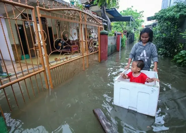 Akibat Curah Hujan Tinggi, Pemukiman warga Terendam Banjir