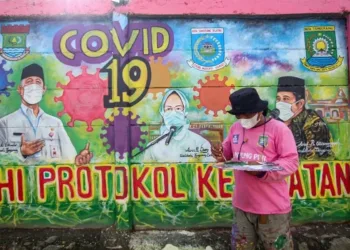 Mural Bertemakan Himbauan Protokol Kesehatan dan Vaksinasi