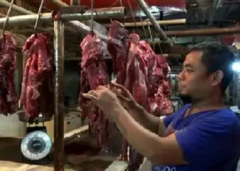 Harga Daging Sapi di Pasar Rangkasbitung Naik Rp10 ribu