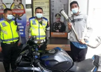 Puluhan Motor Berknalpot Bising di Kawasan BSD Digaruk Polisi