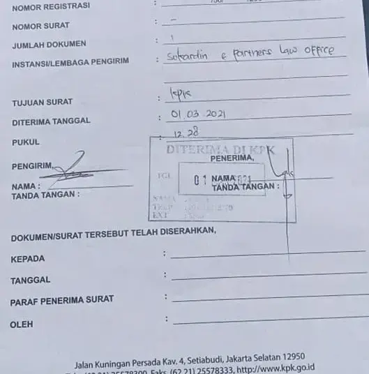 Kuasa Hukum Buruh PT. Freetrend Surati KPK