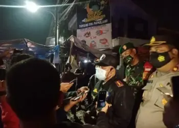 Rawan jadi Klaster Baru Penyebaran Covid-19, Bazaar Ilegal di Pamulang Dibubarkan