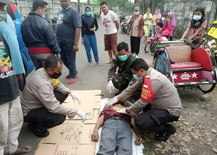 Tukang Becak Ditemukan Meninggal di Pinggir Jalan