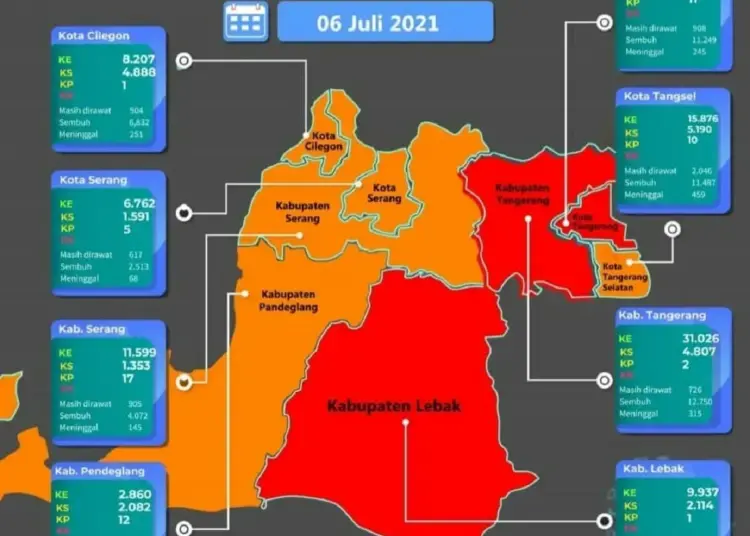 Tangsel Kembali Zona Oranye Penyebaran Covid-19