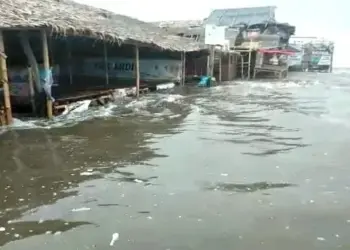 Gelombang Tinggi Terjang Pesisir Lebak Selatan, Sejumlah Warung Rusak