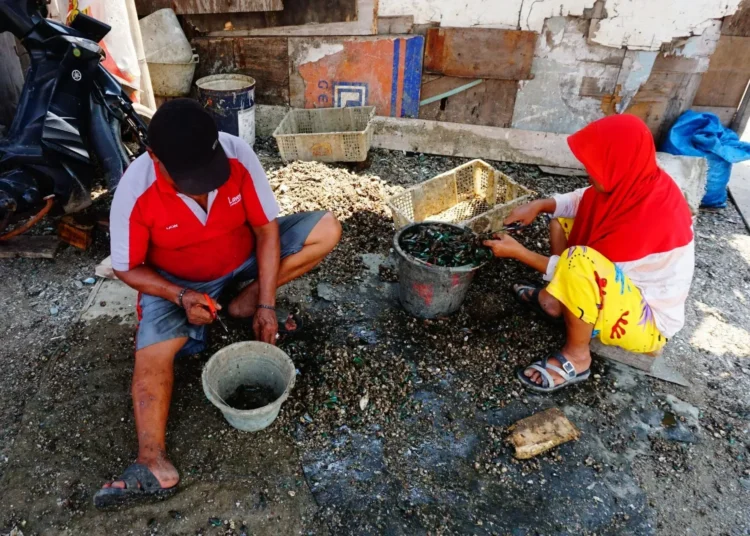 Potret Geliat Pedagang Kerang Ijo di Kabupaten Tangerang