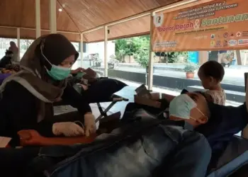 UUD PMI Krisis Stok, Pokja Wartawan Lebak Gelar Donor Darah