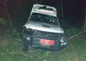 Diduga Nyasar, Mobil Ambulans Pengangkut Vaksin Masuk Jurang