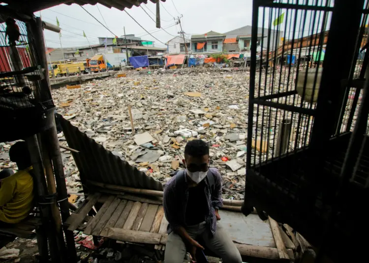 Potret Tumpukan Sampah di Kali Prancis Dadap, Kosambi