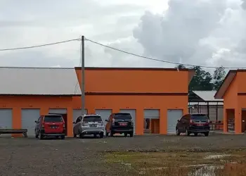 Pasar Tunjung Teja yang baru, terlihat kosong. (DOKUMEN)