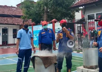 Cegah Timbulnya Korban Jiwa, Lapas Rangkasbitung Dilatih Padamkan Kebakaran