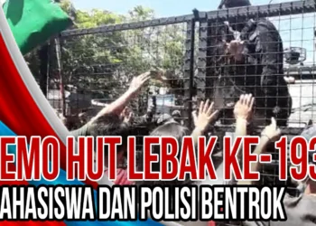 Video Mahasiswa dan Polisi Terlibat Kericuhan di HUT Lebak