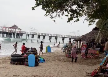 Lokasi pantai Wisata Anyer – Cinangka, Kabupaten Serang. (ISTIMEWA)