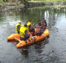 Mangsa Ternak Warga, Keberadaan Buaya di Sungai Cirarab Sukadiri Dicari Petugas BKSDA