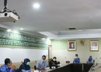 Diskominfo Kabupaten Serang, melakukan rapat koordinasi terkait penilaian indeks KAMI, belum lama ini. (ISTIMEWA)