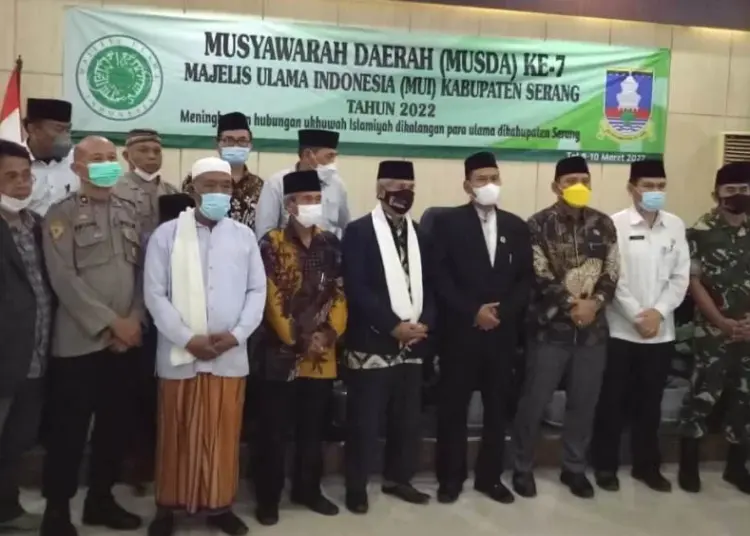 Majelis Ulama Indonesia (MUI) Kabupaten Serang, menggelar Musyawarah Daerah (Musda) ke 7, untuk memilih Ketua baru. Ada tiga ulama di Kabupaten Serang, yang digadang-gadang maju menjadi kandidat Calon Ketua MUI Kabupaten Serang tersebut. (ISTIMEWA)