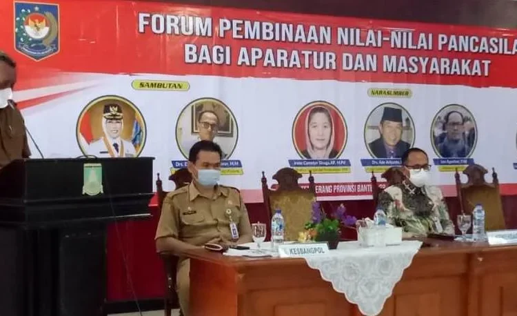 Forum pembinaan nilai-nilai pancasila, di lingkungan Pemkab Serang, Senin (28/3/2022). (ISTIMEWA)