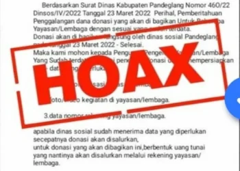 Surat yang beredar, hoax. (ISTIMEWA)