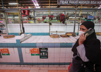 Foto Pedagang Daging di Kota Tangsel Mogok Jualan