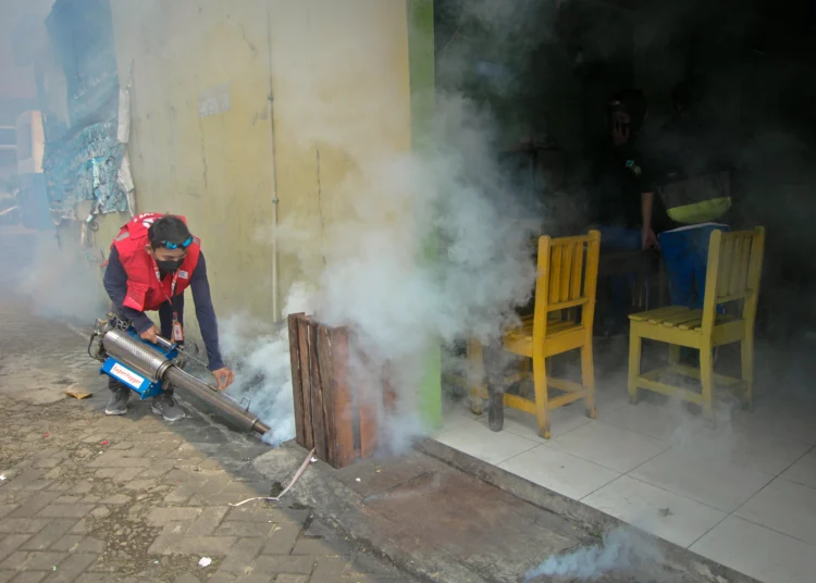 Foto Pengasapan Cegah DBD di Pemukiman Warga