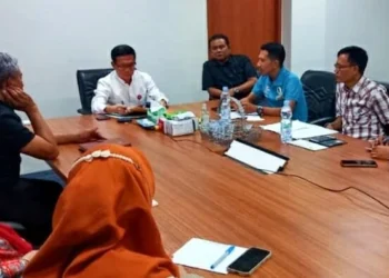 Para tenaga honorer beraudiensi dengan perwakilan BKPSDM Provinsi Banten. (ISTIMEWA)