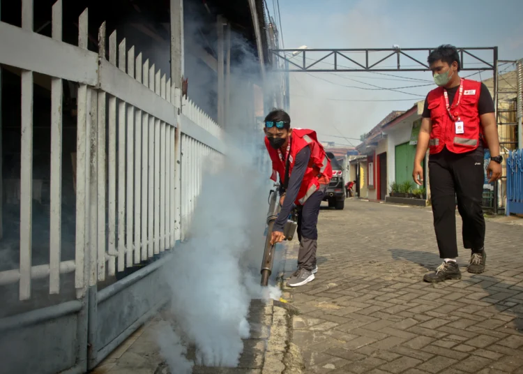 Foto Pengasapan Cegah DBD di Pemukiman Warga