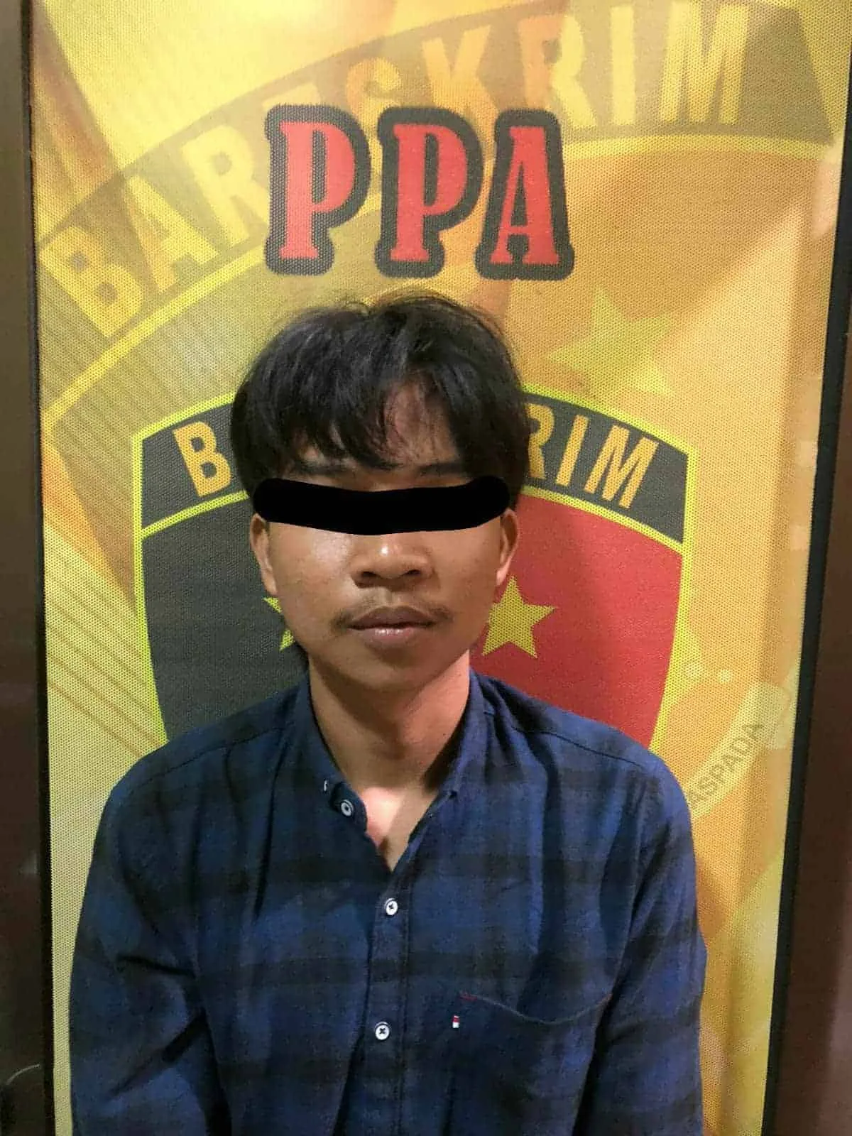 Pelaku pencabulan diamankan di Mapolres Pandeglang, Selasa (12/7/2022). (ISTIMEWA)