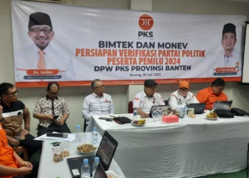 DPW PKS Banten, melakukan verifikasi internal menjelang Pemilu 2024. Verifikasi dilakukan langsung oleh DPP PKS. (ISTIMEWA)