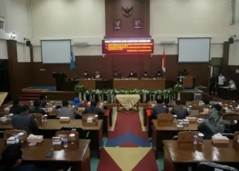 Paripurna penyampaian laporan Banggar RKUA dan RPPAS, Tahun Anggaran 2023. (ISTIMEWA)