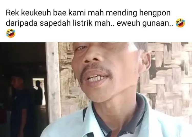 Viral tolak sepeda listrik. (ISTIMEWA)