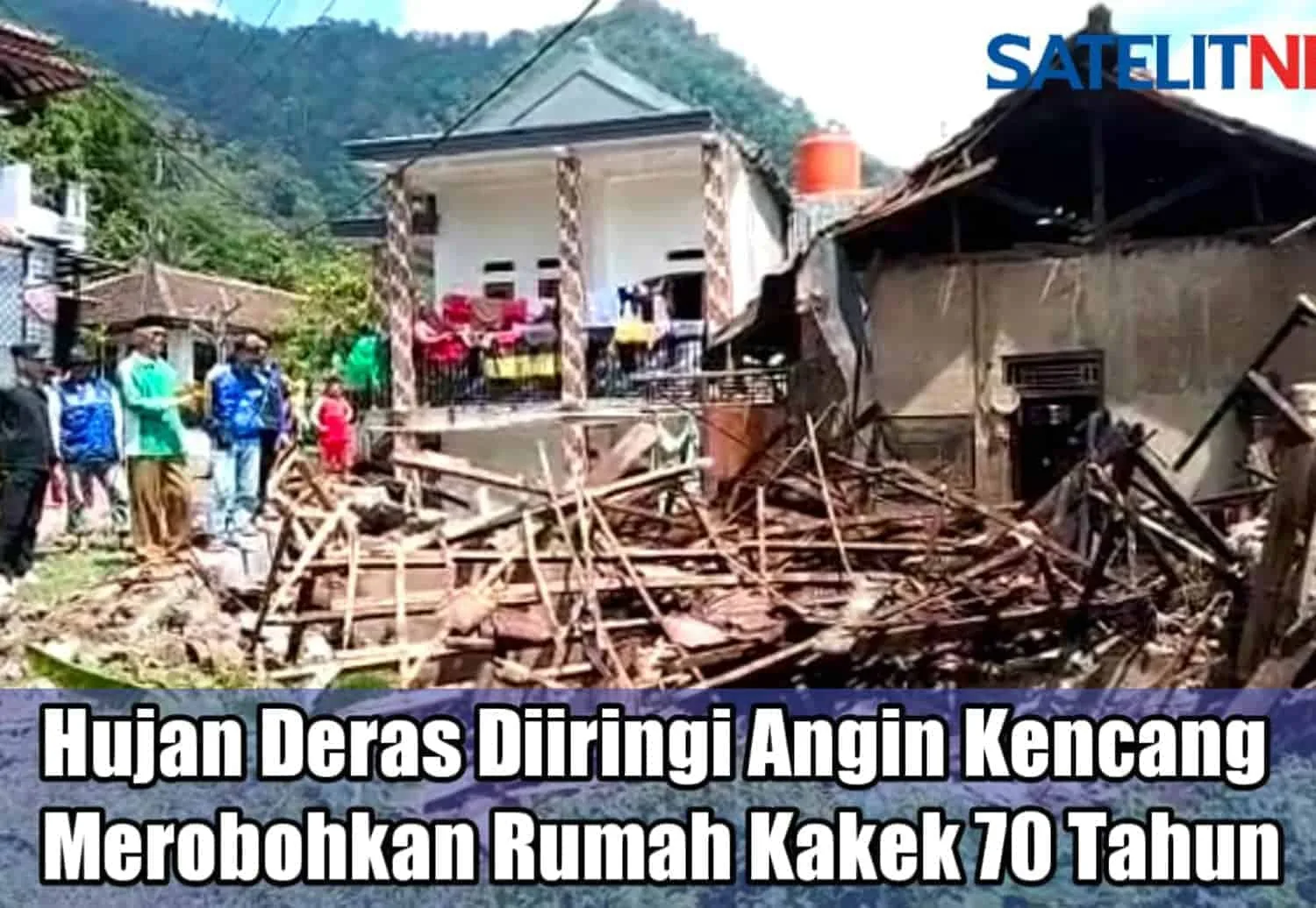 Video Rumah Kakek 70 Tahun di Pandeglang Ambruk Diterjang Angin Kencang