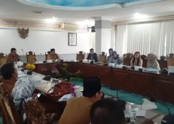 DPMD Kabupaten Serang, menggelar rapat koordinasi dengan Bank bjb dan pihak Desa, terkait desa digital. (ISTIMEWA)