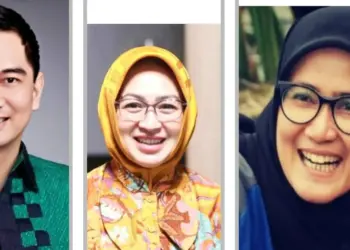 Dimyati Natakusumah (kiri), Airin Rachmi Diany (tengah) dan ItI Octavia Jayabaya (kanan). (ISTIMEWA)