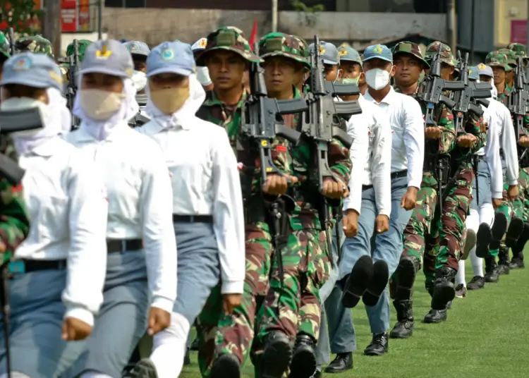 Foto Latihan Gabungan Paskibra Jelang HUT RI di Kota Tangerang