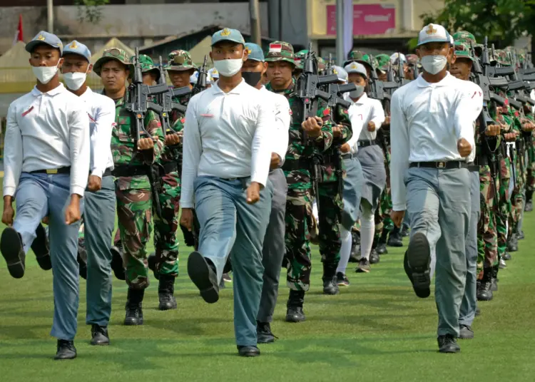 Foto Latihan Gabungan Paskibra Jelang HUT RI di Kota Tangerang