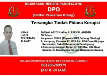 Kejari Pandeglang Sebar Pamflet Tersangka Korupsi Dana Nasabah